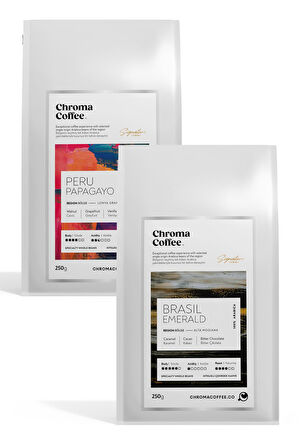 Chroma Coffee Signature Series Çekirdek Kahve Seti-4 %100 Nitelikli Arabica 2x250gr