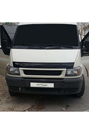 Ford Transit Ön Kaput Koruma Rüzgarlığı 3mm Akrilik (ABS) Parlak Siyah Deflektör 2002-2006