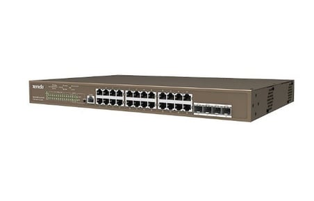 Tenda TEG5328P-24-410W 24GE PoE Port (370W), 4xSFP L3 Yönetilebilir Switch