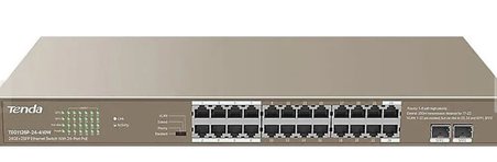 Tenda TEG1126P-24-410W 24Port 10/100- 2GE- 2SFP- 24-Port PoE Switch
