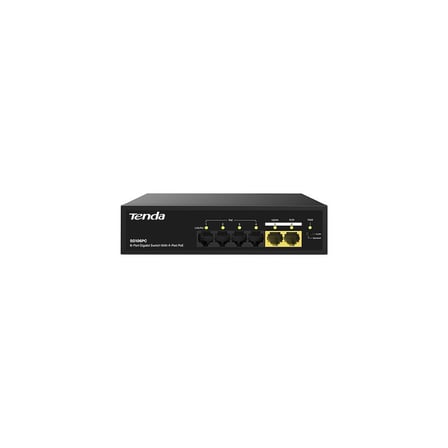 Tenda SG106PC 6 Port 4 Port Poe+ 10/100/1000 2 Port Uplink Switch Çelik Kasa