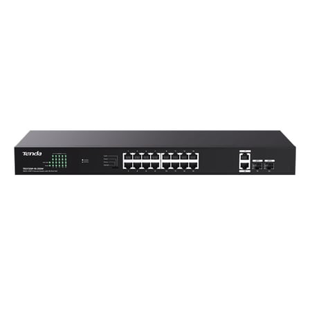 Tenda TEG1120P-16-250W 16 Port PoE 10/100/1000 2xUplink 2xSFP Switch Çelik Kasa