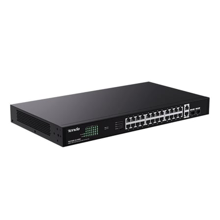Tenda TEG1128P-24-410W 24GE PoE Port (410W), 2x Uplink, 2x SFP Switch