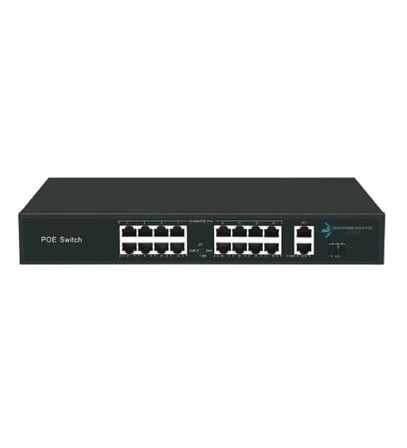 ODS 16P2U 16 Port 10/100Mbps PoE + 2 Port 10/100/1000 Gigabit 200W M.Kasa Switch