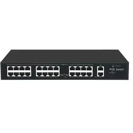 ODS 24P2U 24 Port 10/100Mbps PoE + 2 Port 10/100/1000 Gigabit 300W M.Kasa Switch