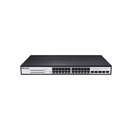 BDCOM S2500-24P4S 28 Port GIGABIT 24xPoE 370W 4x1000 SFP L3 Yönetilebilir Switch