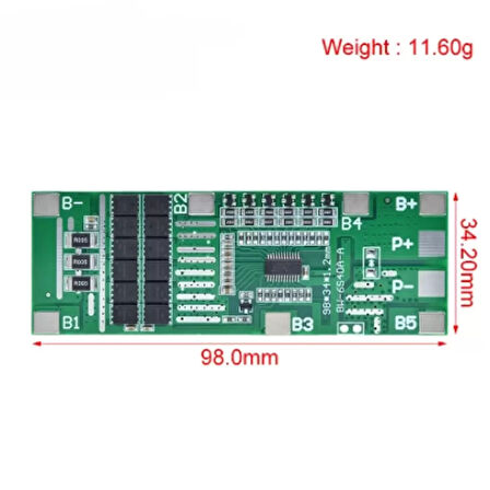 6S 40A Li-ion PCB BMS