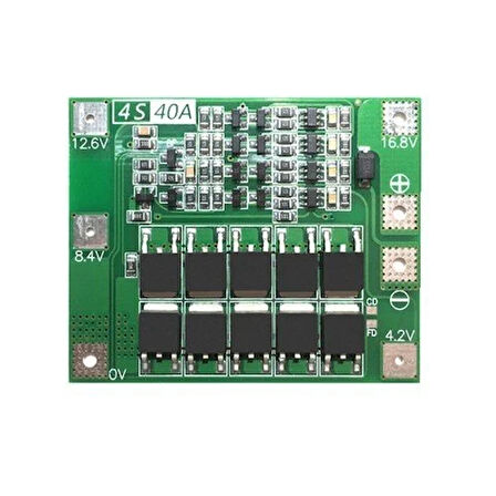 4 Adet Aspilsan Li-ion Pil, 4S 40A BMS, 18 Volt 1 Amper Adaptör ve 5,5x2,5 Dişi Soket