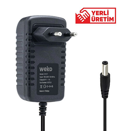 5 Adet Orion Li-ion Pil, 5S 25A BMS, 21 Volt 1 Amper Adaptör ve 5,5x2,5 Dişi Soket