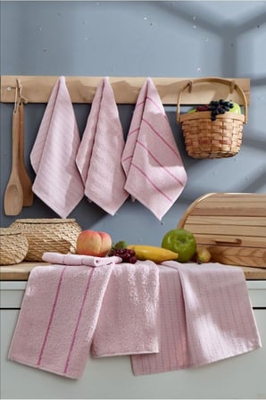 6 lı El Yüz Mutfak Havlusu Seti Sophia 30 X 50 Cm (Antrasit)