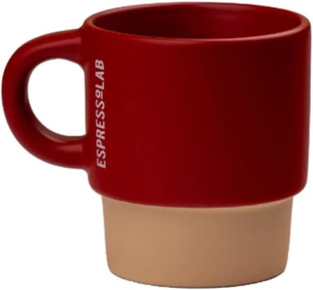 Stoneware Espresso Bardağı, 130 ml, Kırmızı
