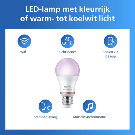 Philips Smart Lighting LED Ampul A60 E27 100W Eşdeğer RGB 2'li Paket - Google Home, Alexa, HomeKit ve Matter uyumlu