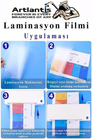 Laminasyon Filmi Parlak A3 20 li 1 Paket 125 Mikron Laminasyon Kaplama Pvc Kaplama Poşeti 20 Adet