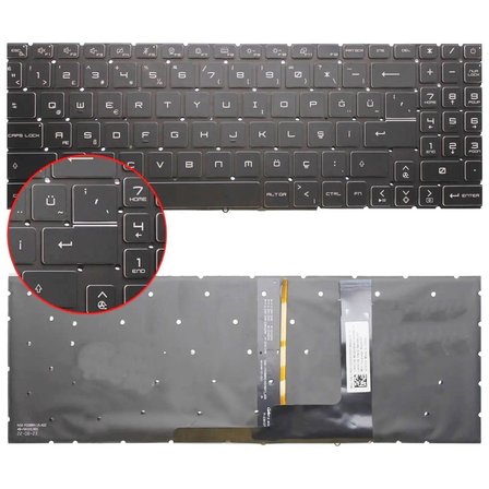 Msı Katana Gf66 11uc-208tr Klavye Aydınlatmalı Tuş Takımı