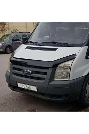 Ford Transit Ön Kaput Koruma Rüzgarlığı 3mm Akrilik (Abs) Parlak Siyah Deflektör 2006-2013