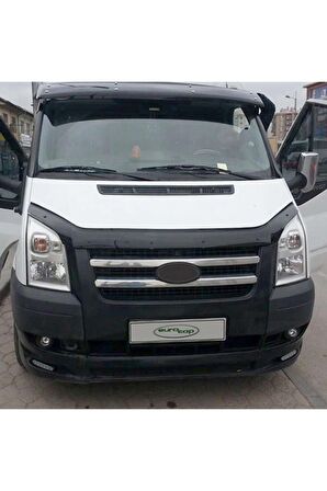 Ford Transit Ön Kaput Koruma Rüzgarlığı 3mm Akrilik (Abs) Parlak Siyah Deflektör 2006-2013