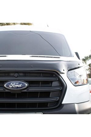 Ford Transit Ön Kaput Koruma Rüzgarlığı 3mm Akrilik (ABS) Parlak Siyah Deflektör 2014-2018