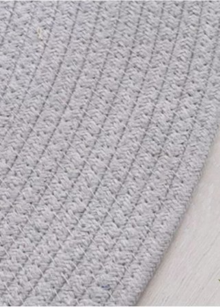 Jüt Paspas, Kilim, Halı, Kapı Önü Paspas, Yuvarlak Paspas, Mutfak Paspası, Banyo Paspası, Hediyelik 110 x 110 gri
