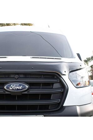 Ford Transit Ön Kaput Koruma Rüzgarlığı 3mm Akrilik (Abs) Parlak Siyah Deflektör 2019->