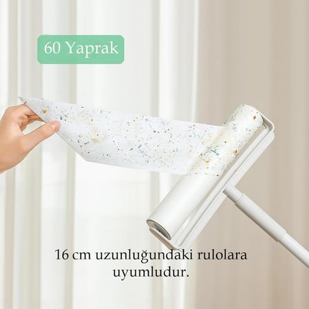 5 Adet Yedek Tüy Toplayıcı Rulo 16 cm Kedi Köpek Tüyü Toplayıcı Yapışkanlı Yedek Rulosu