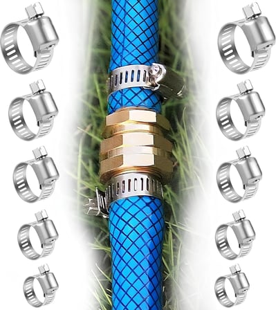 Metal Hortum Kelepçesi Set, 10 Parça, 5 Farklı Boyut (8-18mm, 11-20mm, 13-23mm, 18-25mm, 14-27mm)