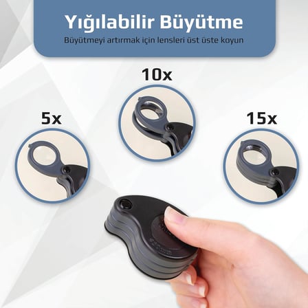 TV-15 Triview katlanır (5 x/10 x/15 x büyütme)