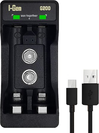 Batteries G200 2'li Pil Şarj Aleti Type-C Girişli, Aa/Aaa / 9V Akıllı Hızlı Pil Şarj Cihazı