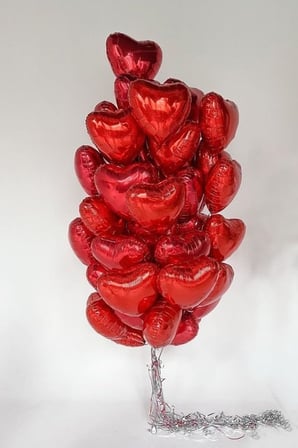 Kırmızı Kalp Folyo Balon Parlak 5 Adet 45cm