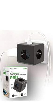 3 Priz 3xusb 10a 2500w Termal Akım Korumalı Priz Tgftr09