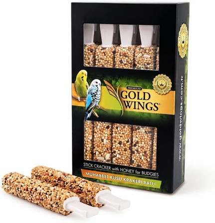 Gold Wings Premium Ballı-Meyveli Muhabbet Kuşu Krakeri, 10'lu Kutu