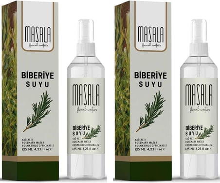 Biberiye Suyu 125 ml X 2 ADET - Rosemary Floral Water -Biberiye Suyu Sebum Ve Yağ Dengeleyici Hidrosol