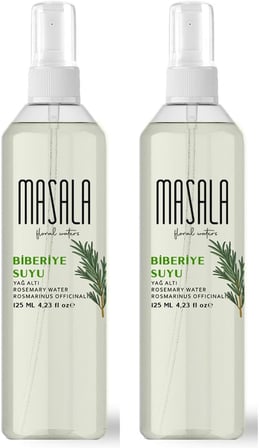 Biberiye Suyu 125 ml X 2 ADET - Rosemary Floral Water -Biberiye Suyu Sebum Ve Yağ Dengeleyici Hidrosol