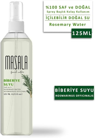 Biberiye Suyu 125 ml X 2 ADET - Rosemary Floral Water -Biberiye Suyu Sebum Ve Yağ Dengeleyici Hidrosol