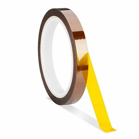 Kapton Bant 10mm x 30 Metre Yüksek Düşük Sıcaklık -73C 260C Termal Isıya Dayanıklı Güçlü Yalıtım Çizilmeye Yırtılmaya Dirençli Çözücülere Dirençli Polyimide Maskeleme Elektronik Tamir PCB SMT
