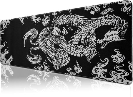 Klasse Pro - 4 Farklı Model Dikişli Kenar 100x50 cm Oyuncu Gaming Mouse Pad (Dragon Knot)