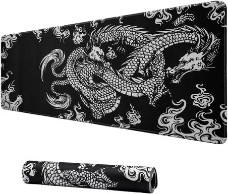 Klasse Pro - 4 Farklı Model Dikişli Kenar 100x50 cm Oyuncu Gaming Mouse Pad (Dragon Knot)