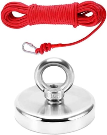 Dünya Magnet D48 Magnet Fishing 20Mt Halatlı Neodyum Pot Mıknatıs Seti