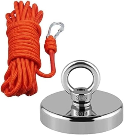 Dünya Magnet D48 Magnet Fishing 20Mt Halatlı Neodyum Pot Mıknatıs Seti