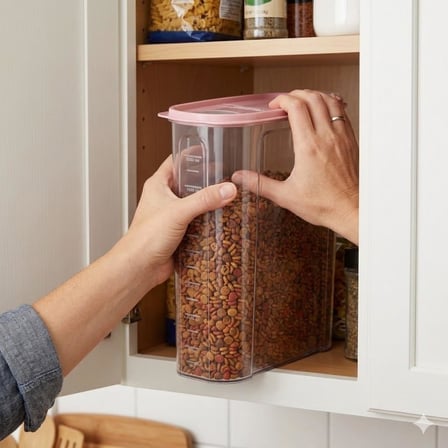 Şeffaf Erzak ve Mama Saklama Kabı - BPA İçermez Gıda Dostu Kuru Mama Kutusu, Sızdırmaz Kapaklı Mutfak Düzenleyici (1.7 Litre - 2.4 Litre - 4 Litre) (4 lt)