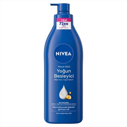 NIVEA Besleyici Vücut Sütü 400 ml, Kuru ve Çok Kuru Ciltler, 72 Saat Yoğun Nemlendirici,Badem Yağı