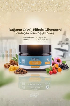 Bidoze İmmun Force Bagisiklik Guclendirici Dogal Karisim 120 Gr | Propolis, Ari Sutu, Kara Murver