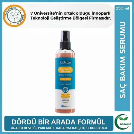 Bidoze Besleyici Onarıcı Yoğun Saç Bakım Serumu 250 ML | Argan Keratin Biotin Kolajen
