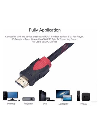 4K HDMI Ara Bağlantı Erkek-Erkek Kablosu LCD Laptop-TV Kablo Ps3 Ps4 Xbox U Uyumlu 1.4b Ethernet Destekli 3D HDMI Görüntü Kablosu (A4240-3M)