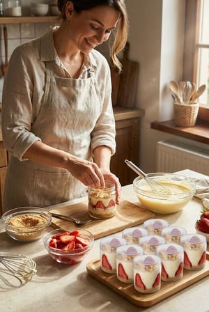 6 Adet Kapaklı Magnolia Tiramisu Kabı Şeffaf Mika Tatlı Kabı Buzdolabına Uygun Tekrar Kullanılabilir Saklama Kabı (6, Yuvarla Ka)