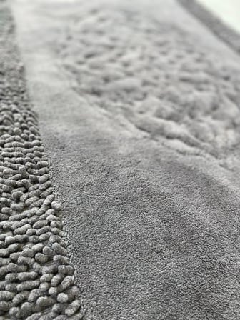 Pamukkent Süper Emici 2'li%100 Pamuk Ultra Lüks Banyo Paspası Seti 60x100 cm ve 50x60 cm (Antrasit)