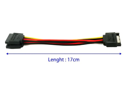 Sata Çoklayıcı, 1 Erkek 2 Dişi 2 Port Çoklayıcı, 15 Pin, Sata HDD Bağlantı Kablosu,