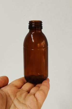 Amber Ecza Şişesi, 125 ml, Kahverengi Cam, Plastik Contalı Kilit Kapak, Hava ve Sıvı Sızdırmaz, 28mm Ağız Çaplı, Parfüm Demlemek İçin Uygun, 1 Adet (125 ml, Beyaz Kapak)