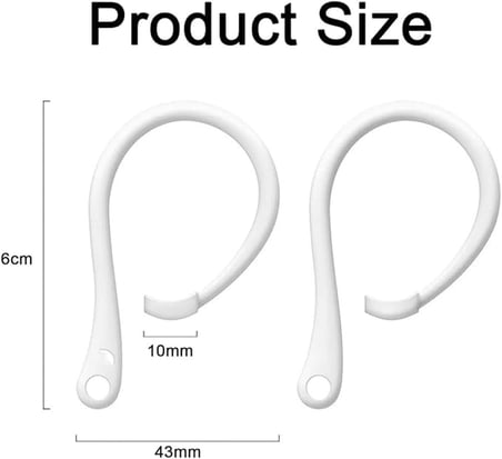 Airpodss 4 3 2 1 Pro Pro 2 Nesil Uyumlu Silikon Kulaklık Tutucu Kulak Askısı Düşmeyi Önleyici (Beyaz)