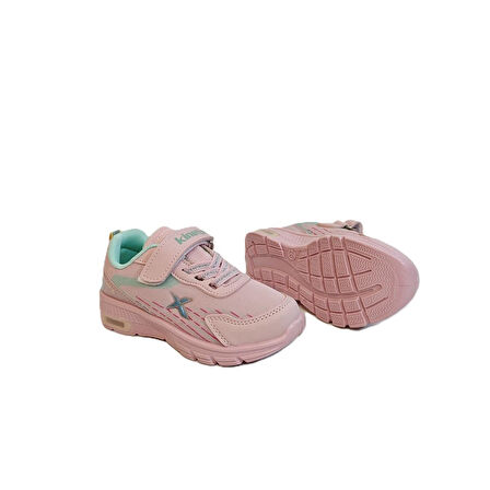 Kinetix Cover Pembe Cırtlı Kaymaz Kız Çocuk Spor Ayakkabı
