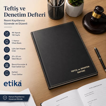 Etika Teftiş Denetim Defteri 192 Sayfa Sert Kapak 23x32 cm